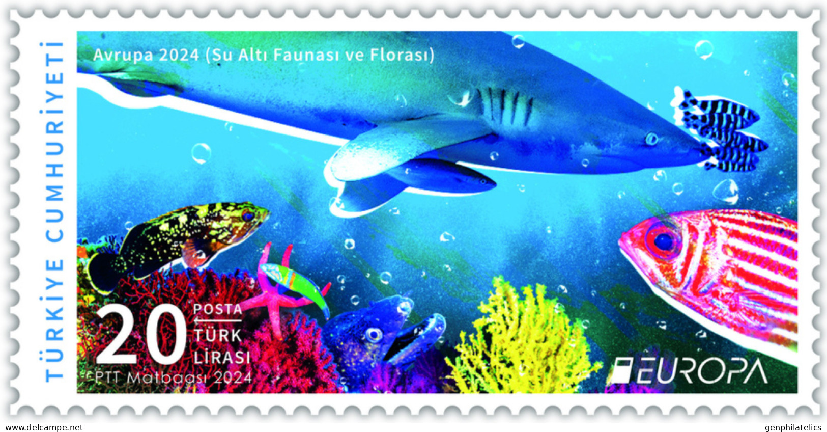 TURKEY 2024 Europa CEPT. Underwater Fauna & Flora - Fine Stamp MNH - Neufs