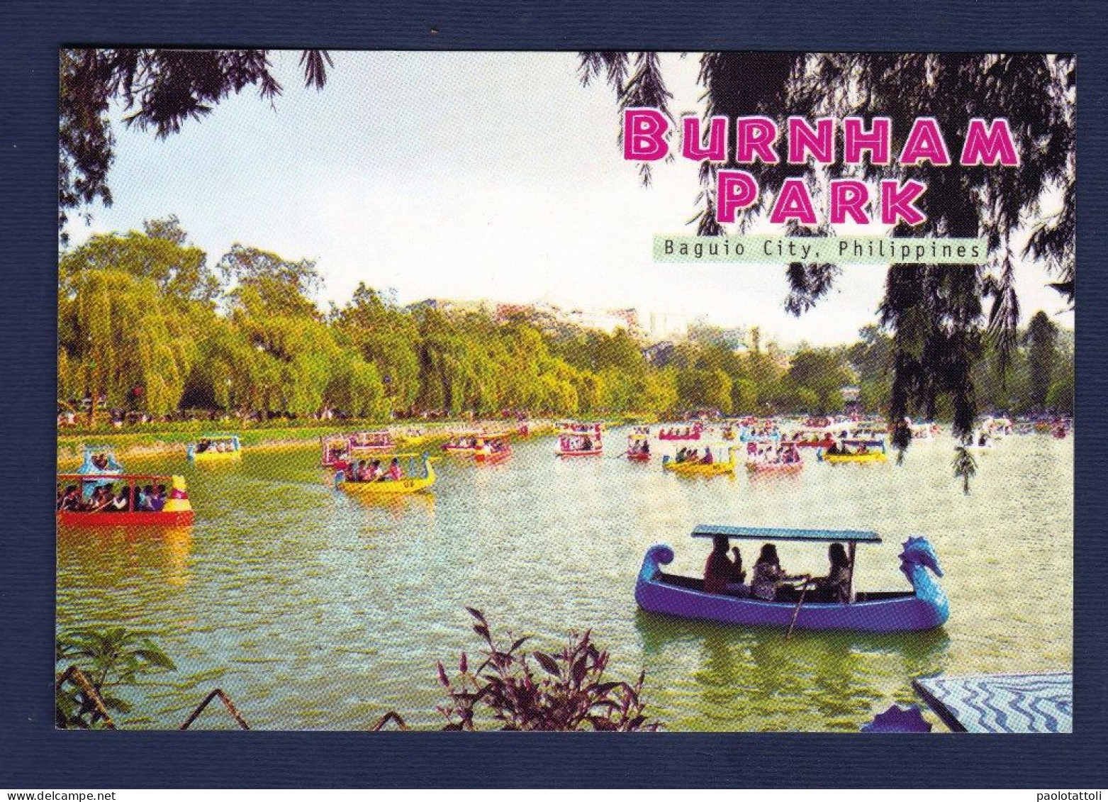 Philippines- Burnham Park, Beguio City- New, Standard Size Post Card, Verso Divided. Ed. Lines & Prints. - Filipinas