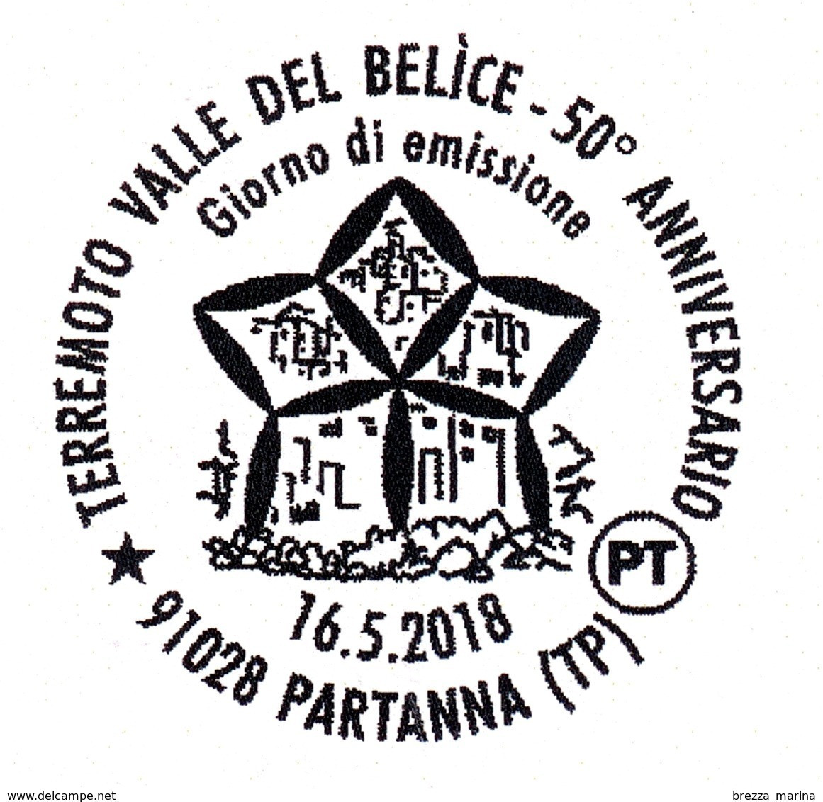 ITALIA - Usato - 2018 - 50 Anni Del Terremoto Nella Valle Del Belìce - Stella D'ingresso - 0.95 - 2011-20: Afgestempeld
