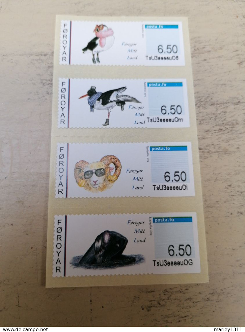 ÎLES Féroé (2012) Distributeurs Stamps YT N 17/20 - Färöer Inseln