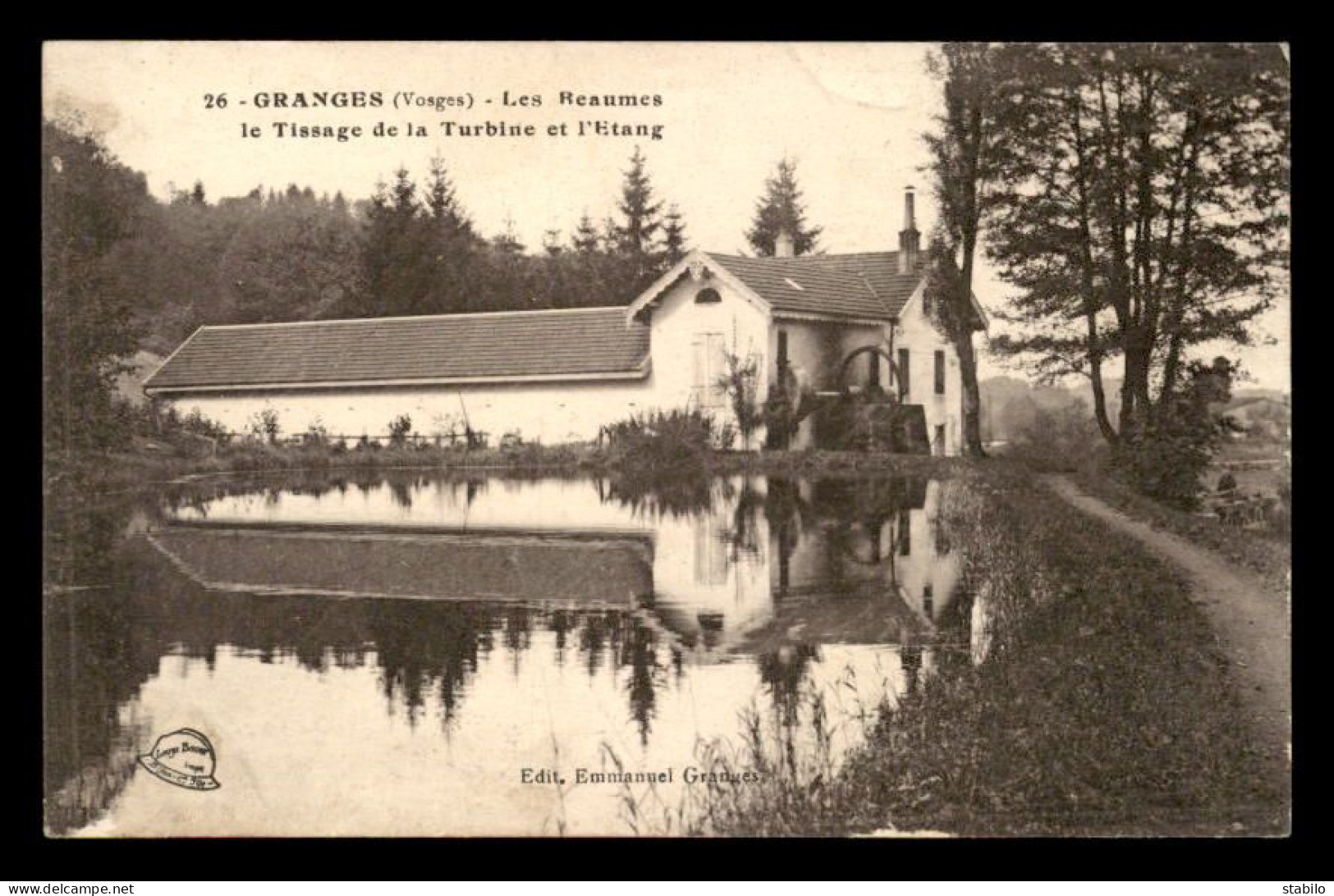 88 - GRANGES - LES BEAUMES - LE TISSAGE  DE LA TURBINE ET L'ETANG - Granges Sur Vologne