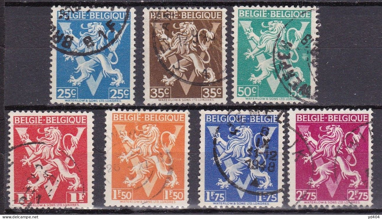 BE042 – BELGIQUE - BELGIUM – 1944 – LIBERATION – Y&T # 676A-685A USED 1,35€ - Sonstige & Ohne Zuordnung