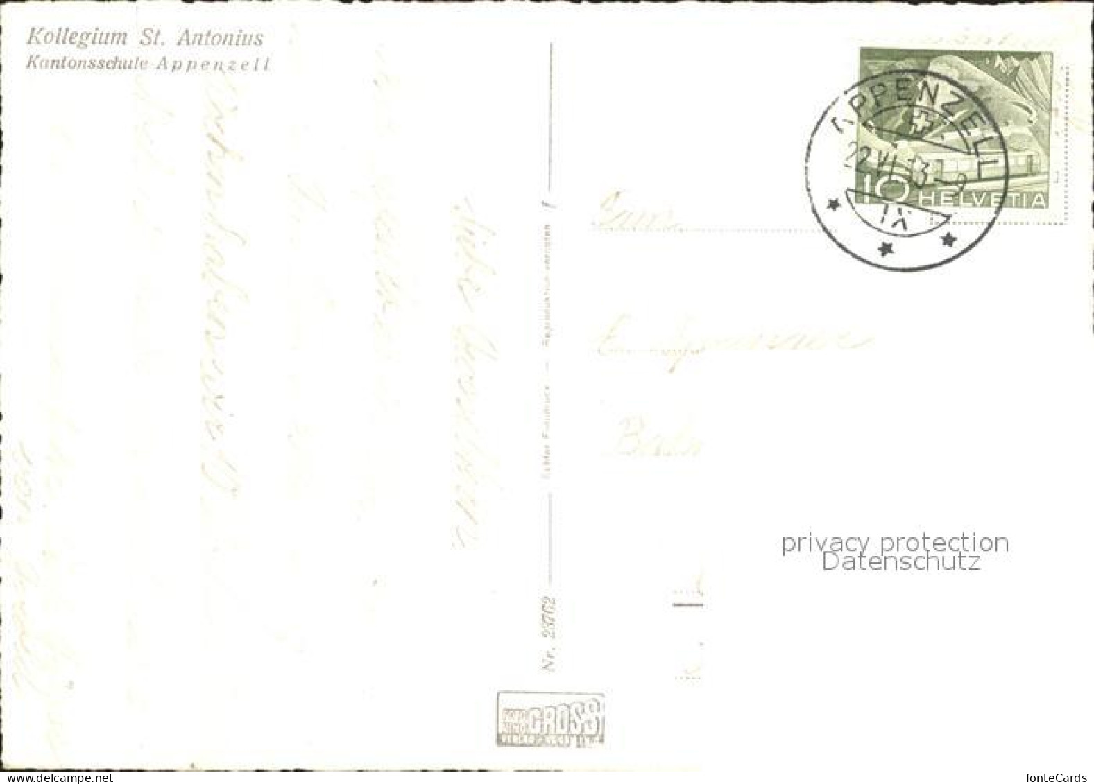 11621980 Appenzell IR Kollegium St. Antonius Appenzell - Autres & Non Classés