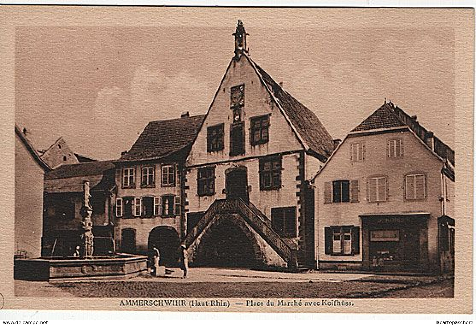 X127186 HAUT RHIN AMMERSCHWIHR PLACE DU MARCHE AVEC KOIFHUSS - Altri & Non Classificati