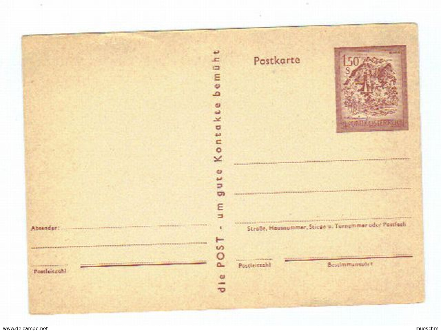 Österreich,ca.1970, Ungebr. Postkarte Mit Eingedr. öS 1,50 Frankatur (11877W) - Cartoline