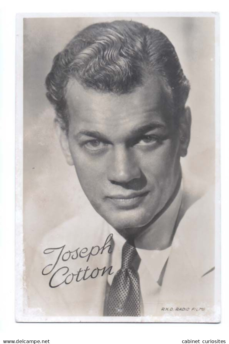 Beau Portrait De L' Acteur Américain JOSEPH COTTON - R.K.O Radio Films - Acteurs