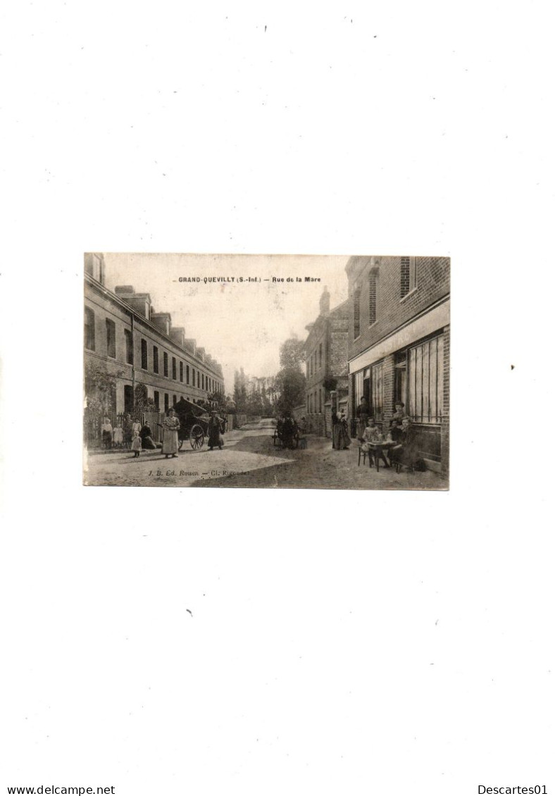 C P A  ANIMEE  GRAND-QUEVILLY  RUE DE LA MARE       CIRCULEE  OUI - Le Grand-Quevilly