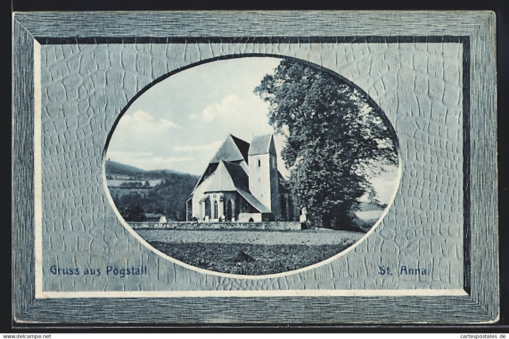 AK Pöggstall, Pfarrkirche St. Anna Im Passepartout  - Sonstige & Ohne Zuordnung