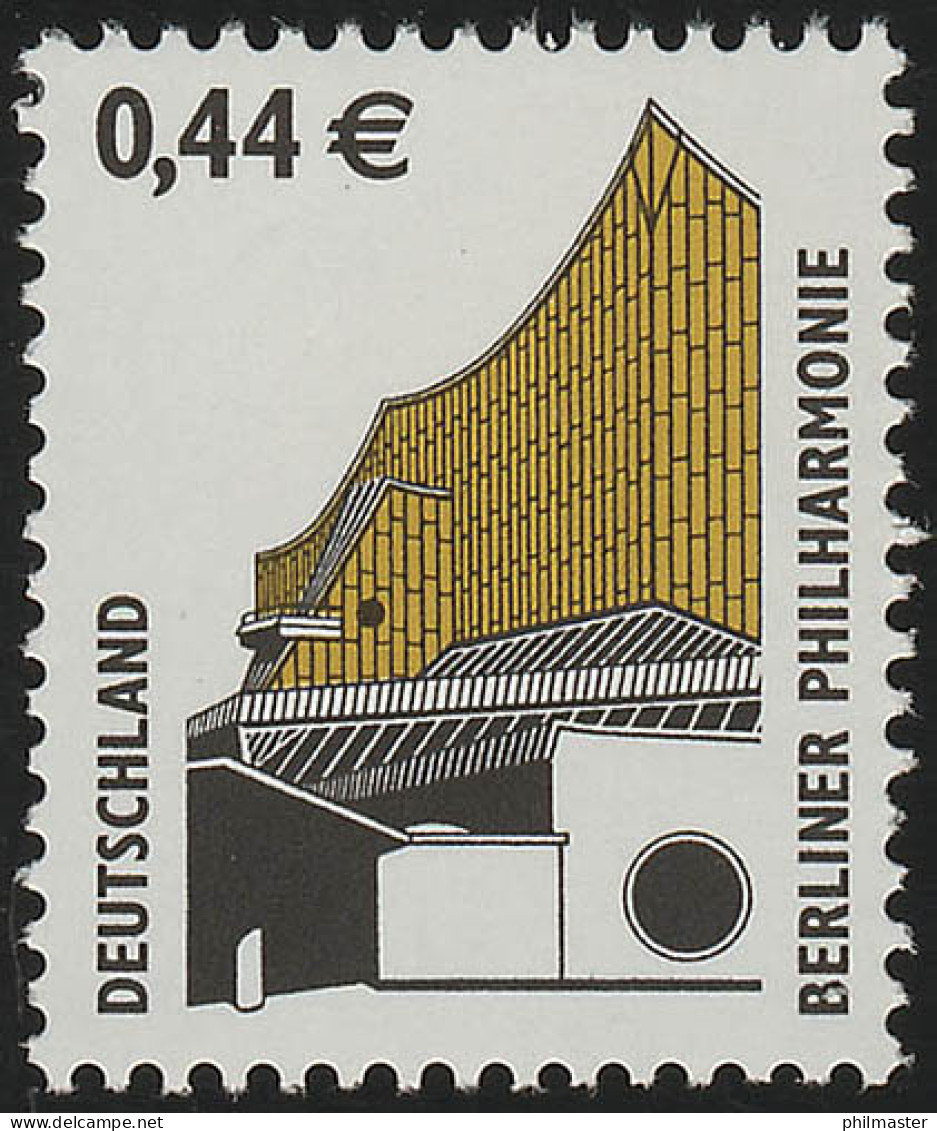 2298b SWK Euro 0,44 Farbvariante Dunkelgoldgelb, Marke Postfrisch ** - Unused Stamps