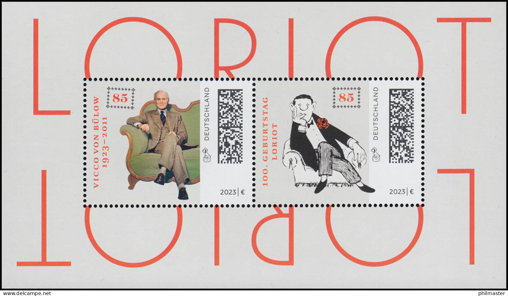 Block 92 Geburtstag Von Bülow Und Loriot, Postfrisch ** / MNH - Unused Stamps