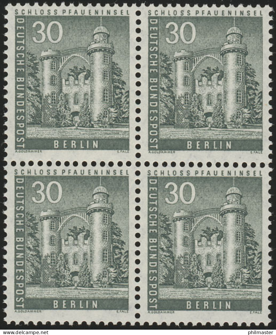148w Stadtbilder 30 Pf Viererblock ** Postfrisch - Unused Stamps