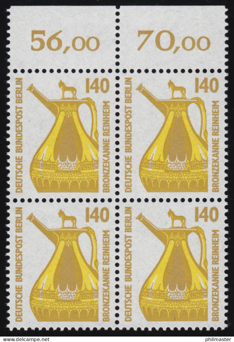 832 SWK 140 Pf OR-Viererbl. ** Postfrisch - Unused Stamps