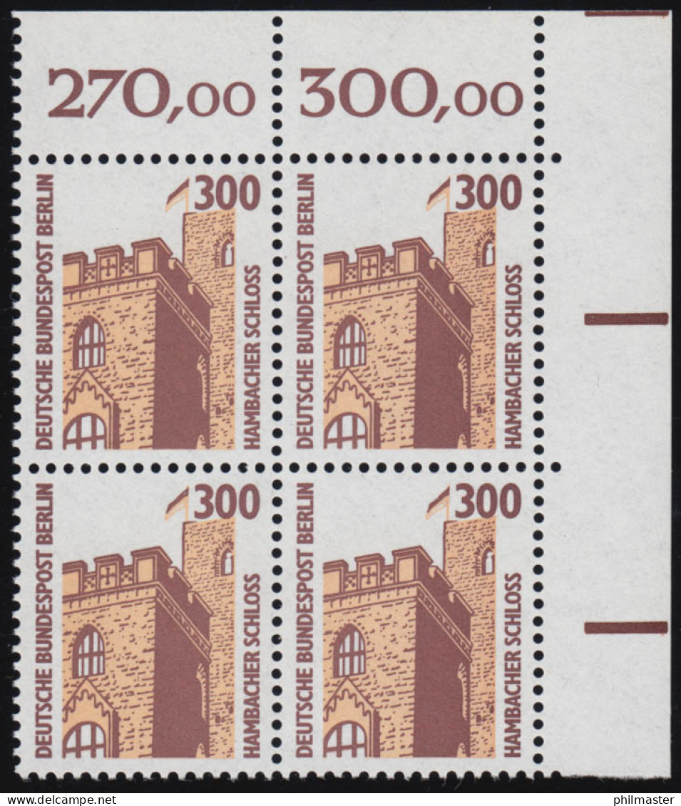 799 SWK 300 Pf Eck-Vbl. Or ** Postfrisch - Unused Stamps
