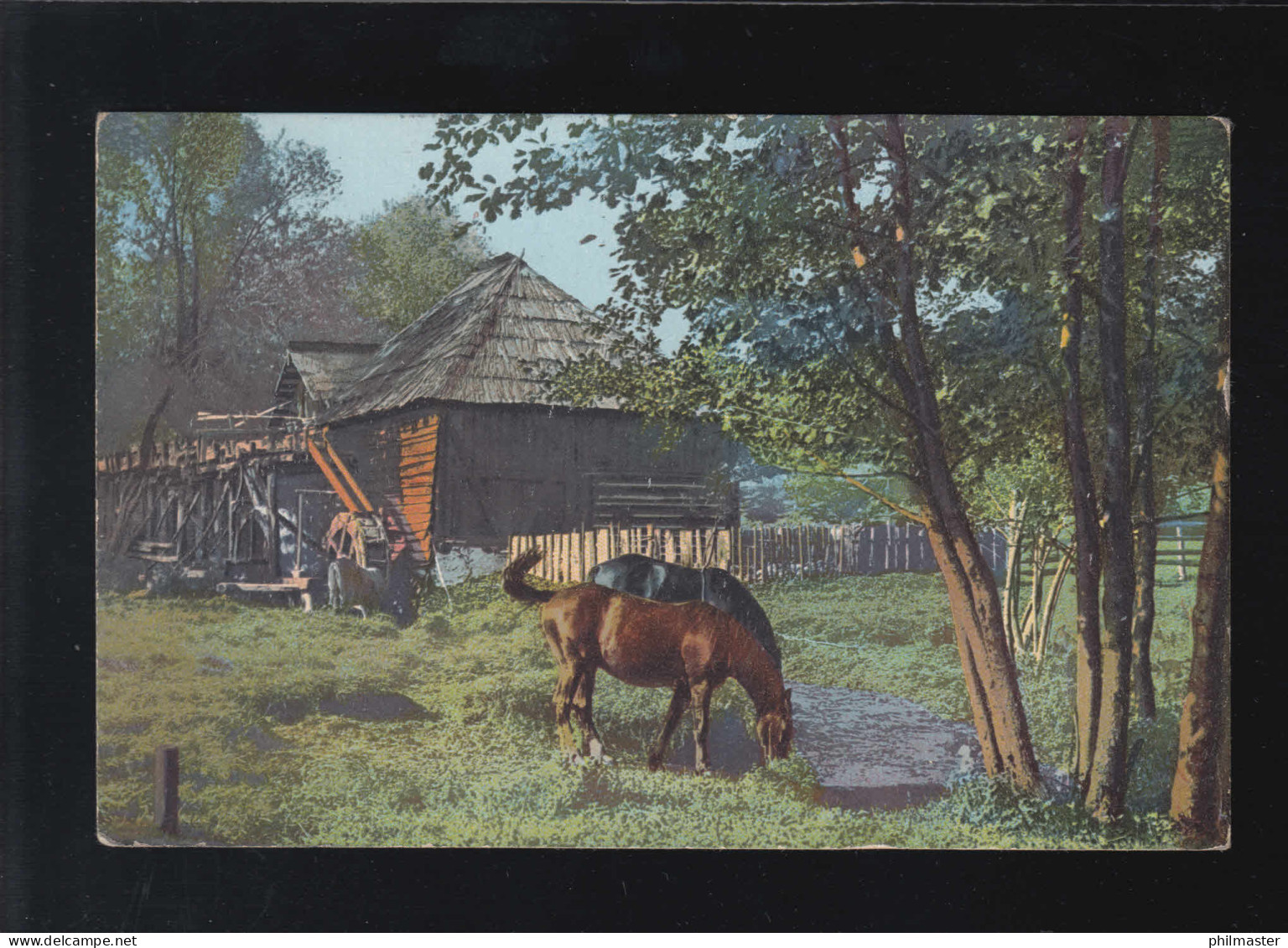 Landwirtschaft Bauernhaus Mühle Bach Pferde Koppel Weide, Düren 4.3.1912 - Autres & Non Classés