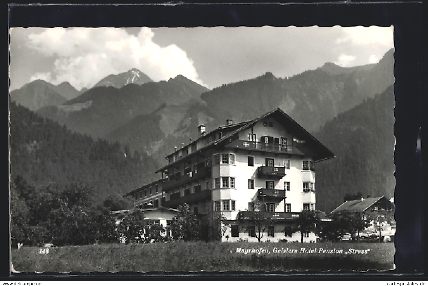 AK Mayrhofen /Zillertal, Geislers Hotel-Pension Strass Mit Bergpanorama  - Andere & Zonder Classificatie