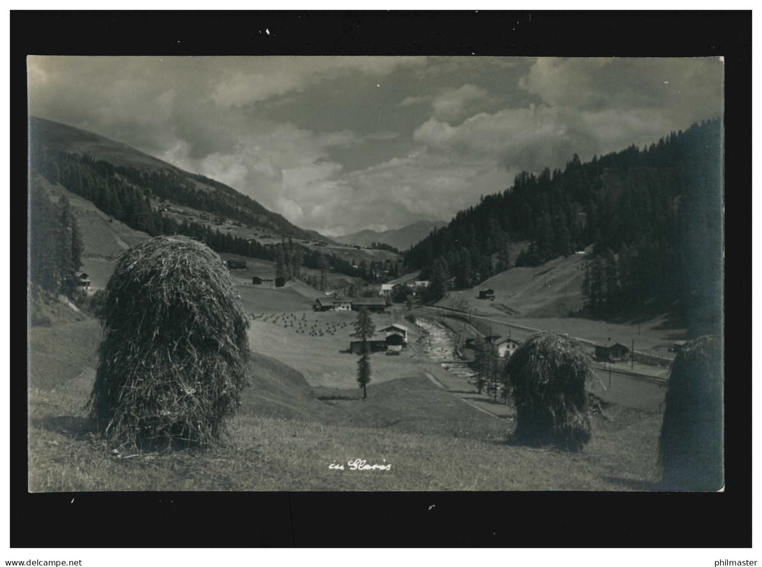 Landwirtschaft Heuernte Tal Berge Bauernhöfe Im Glaris Schweiz, Ungebraucht - Autres & Non Classés