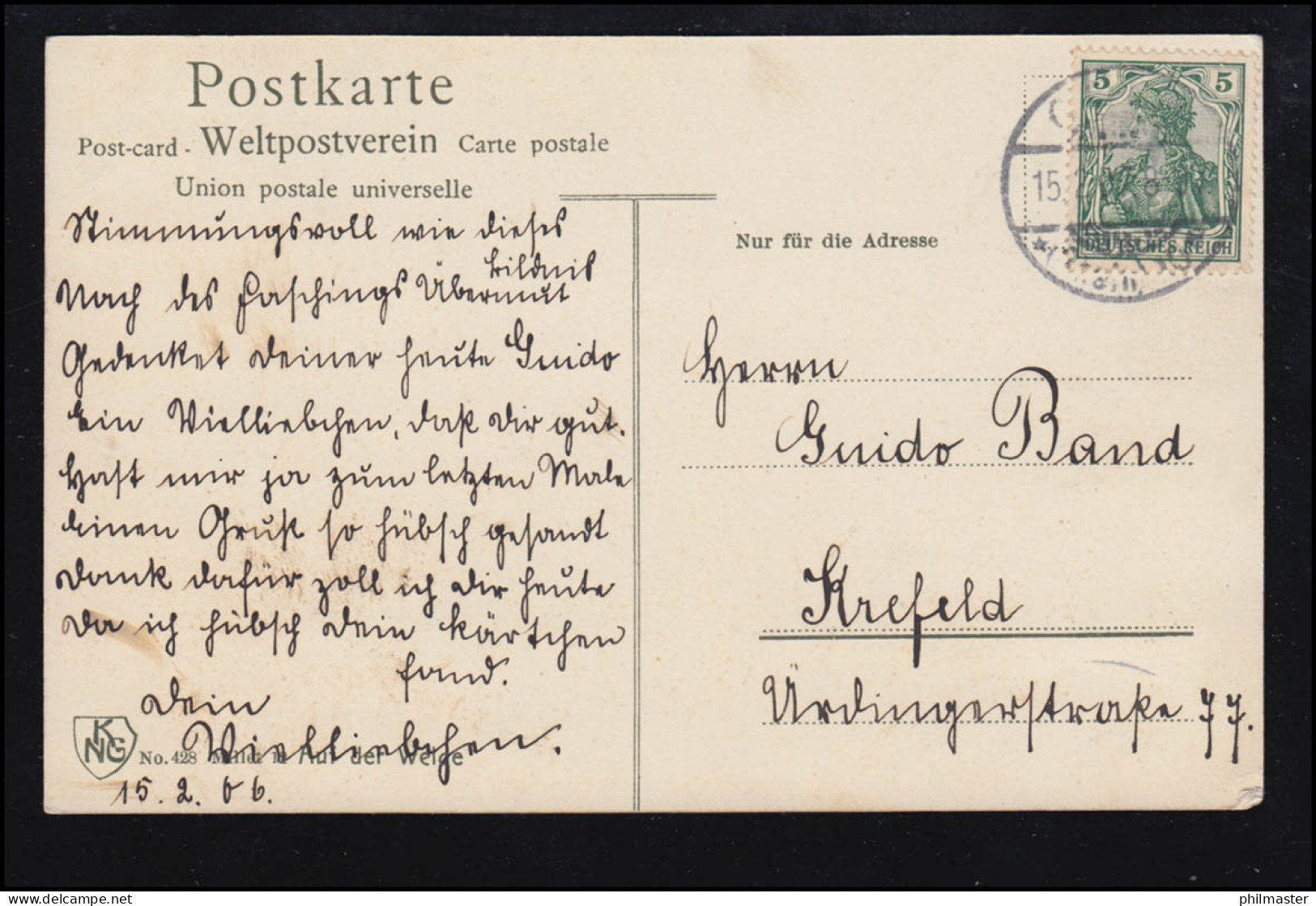 Tiere-AK Francois Millet: Auf Der Weide - Schafe, 15.2.1907 Nach Krefeld - Andere & Zonder Classificatie