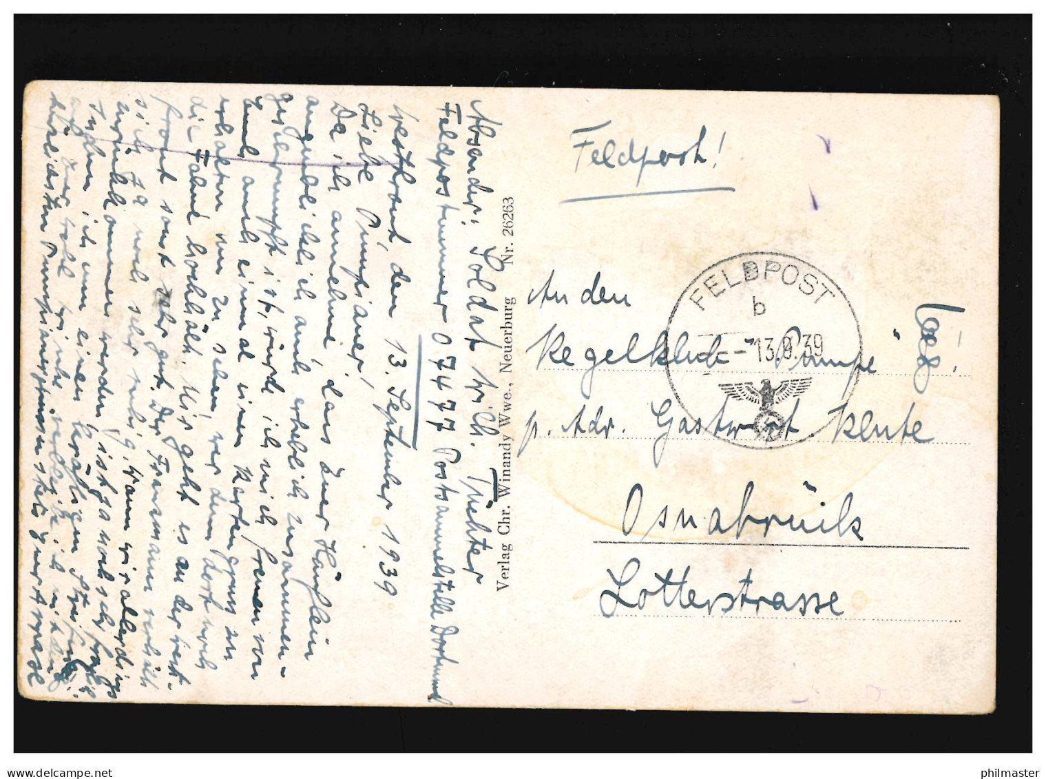 AK Luftkurort Neuerburg Westeifel, Feldpost, Feldpost 13.9.1939 - Other & Unclassified