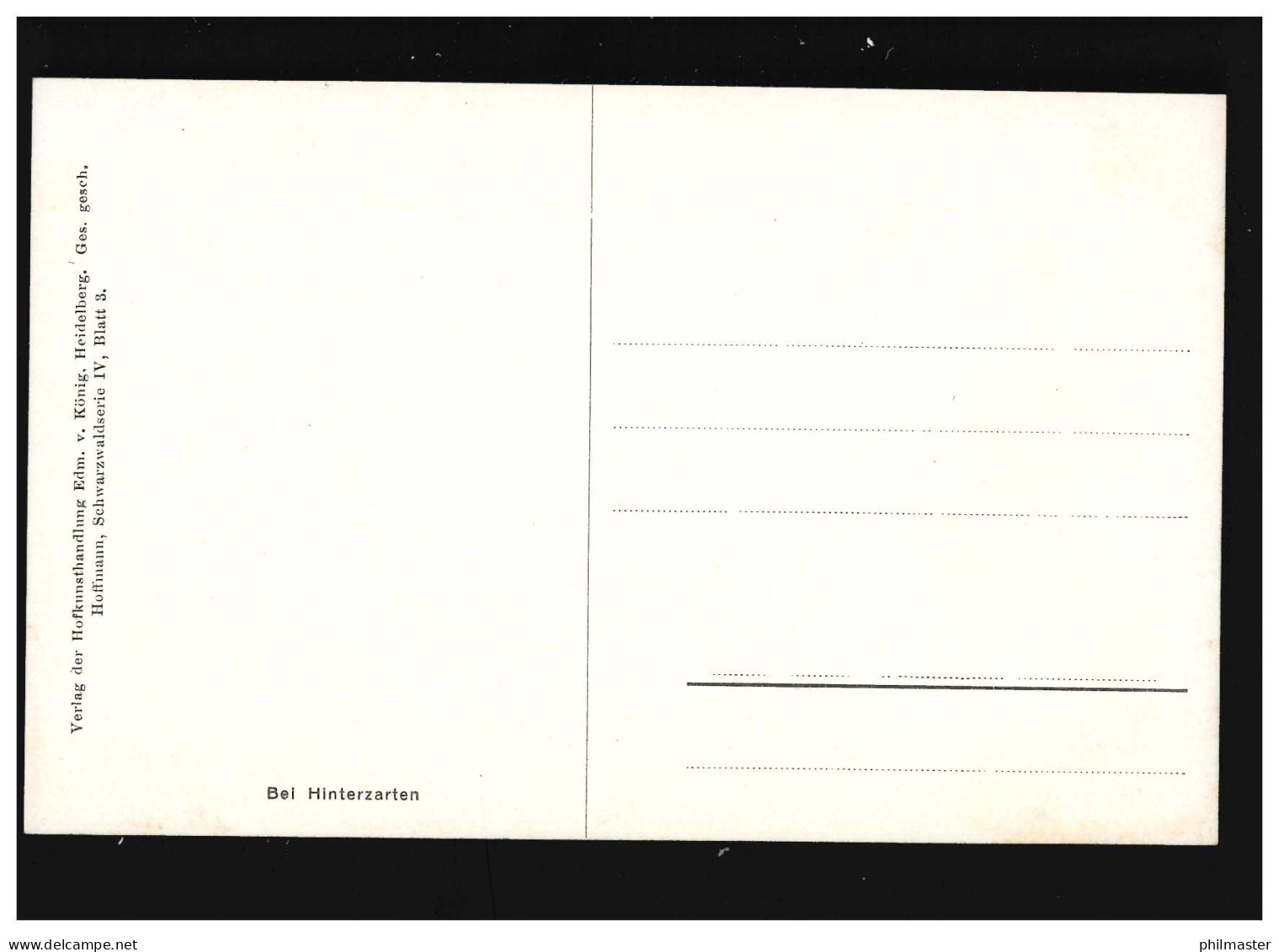 Landwirtschaft  Bauernhäuser Hinterzarten, Frau Tracht Kirche Dorf, Ungebraucht - Other & Unclassified