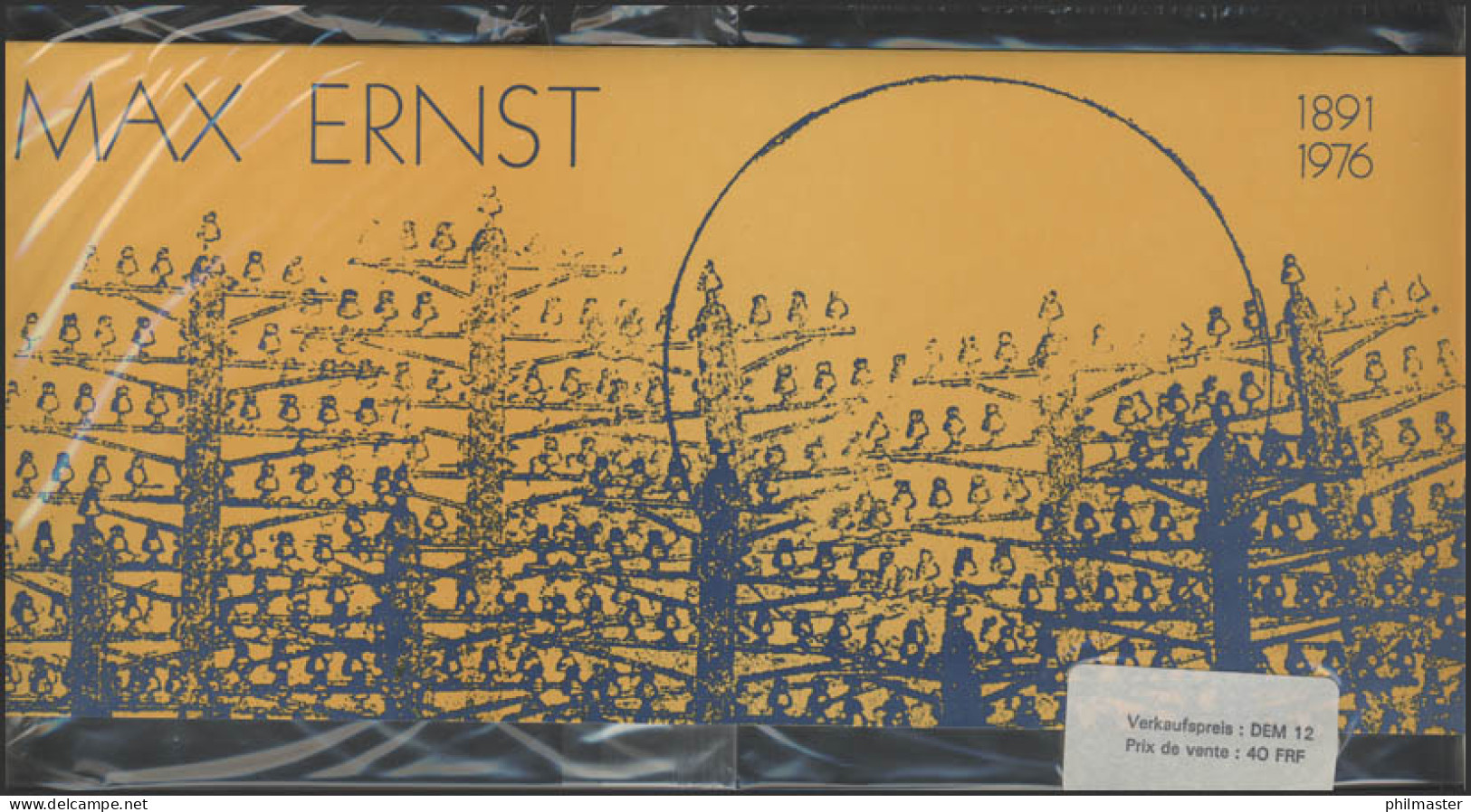 Max Ernst 1991 Bund 1569 Und Frankreich 2862, Faltkarte, Eingeschweißt ** - Emisiones Comunes