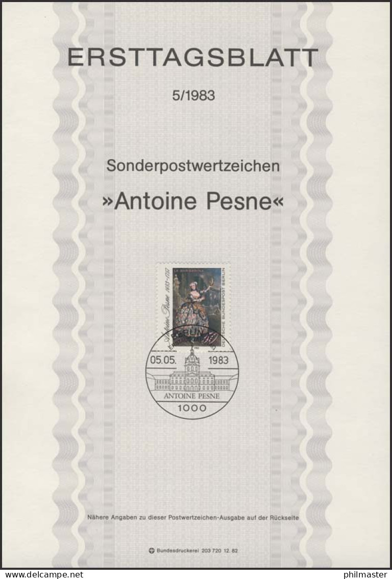 ETB 05/1983 Antoine Pesne, Maler - 1st Day – FDC (sheets)
