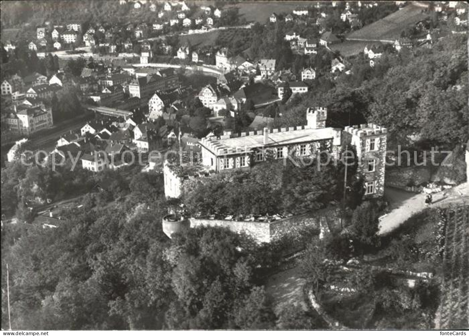 11621869 Baden AG Fliegeraufnahme Rest. Schloss Schartenfels Baden - Altri & Non Classificati