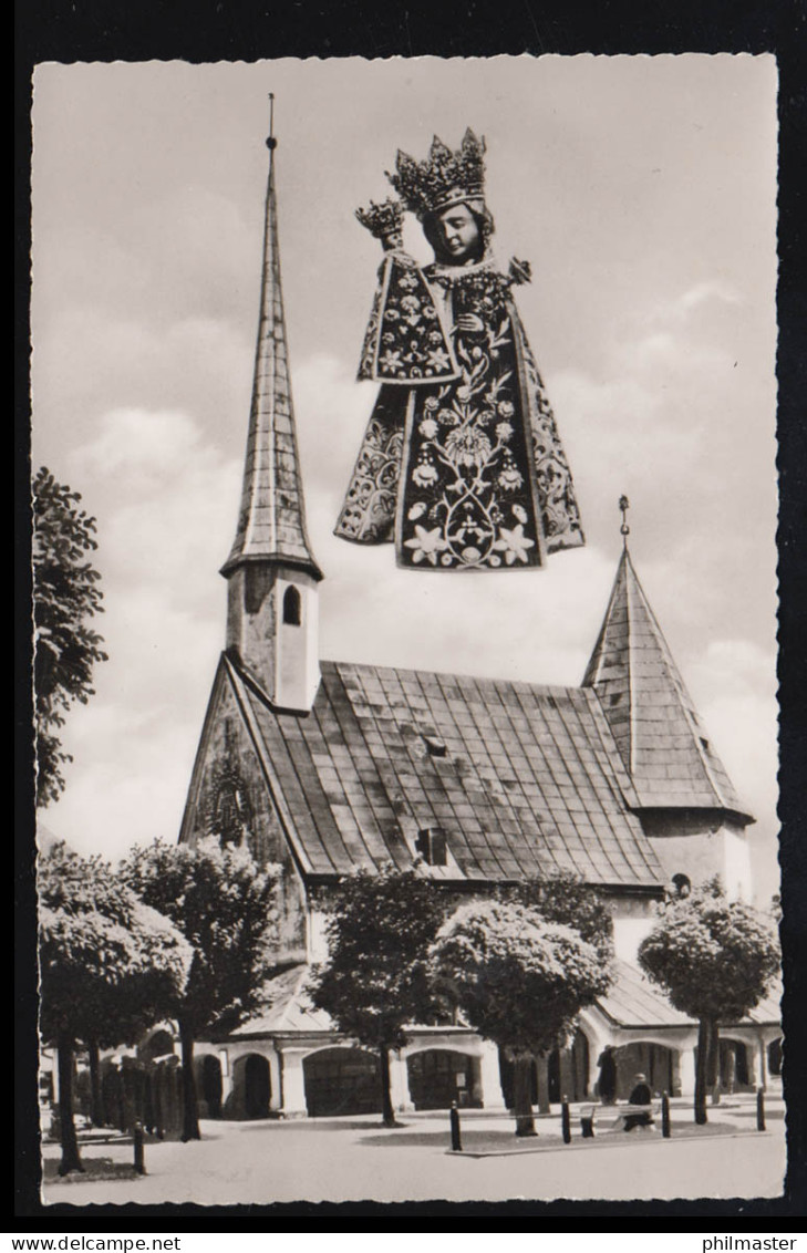 AK Wallfahrtsort Alötting Gnadenkapelle Und Madonna Mit Kind, Passender SSt 1954 - Otros & Sin Clasificación