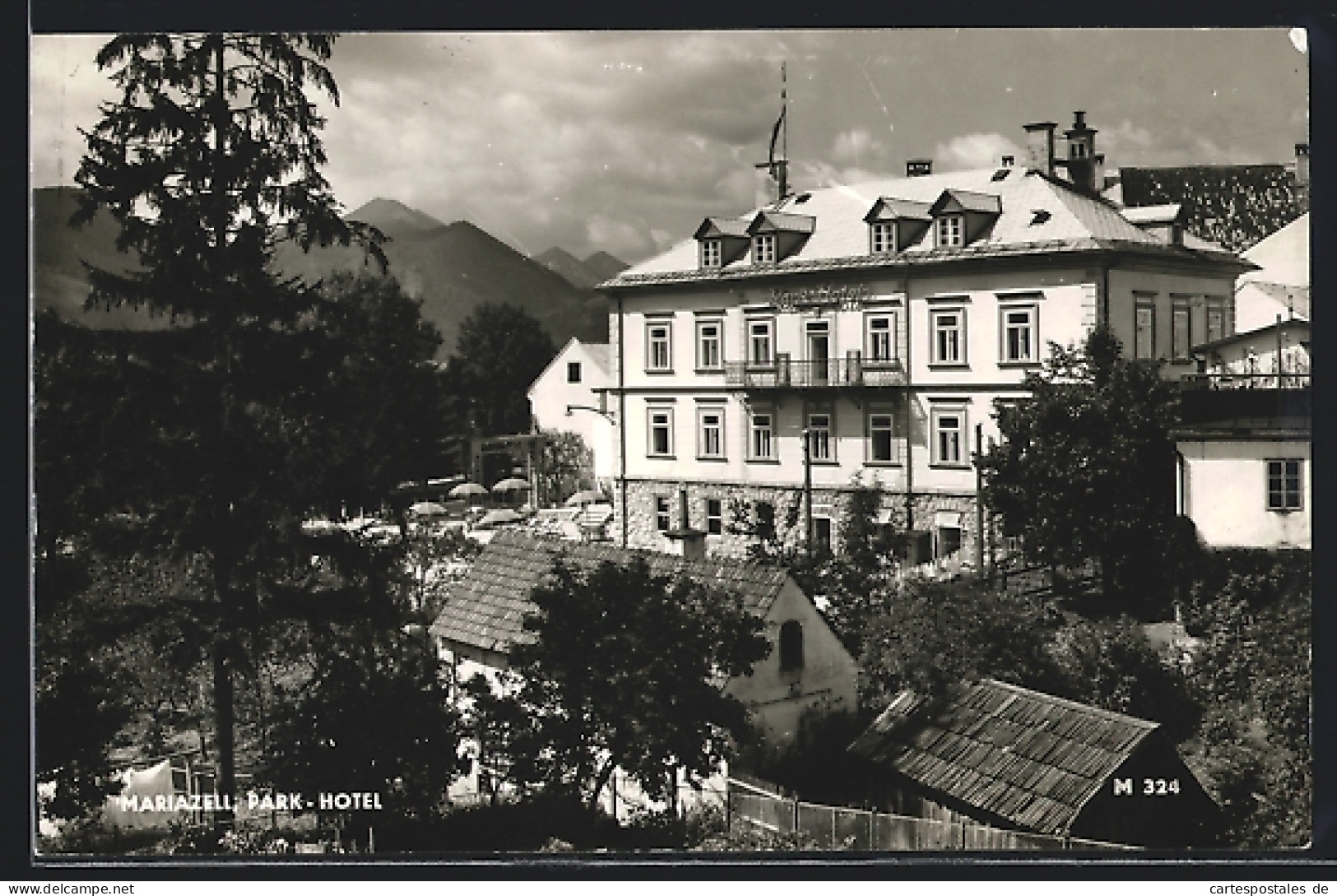 AK Mariazell, Park-Hotel Mit Umgebung Aus Der Vogelschau  - Autres & Non Classés