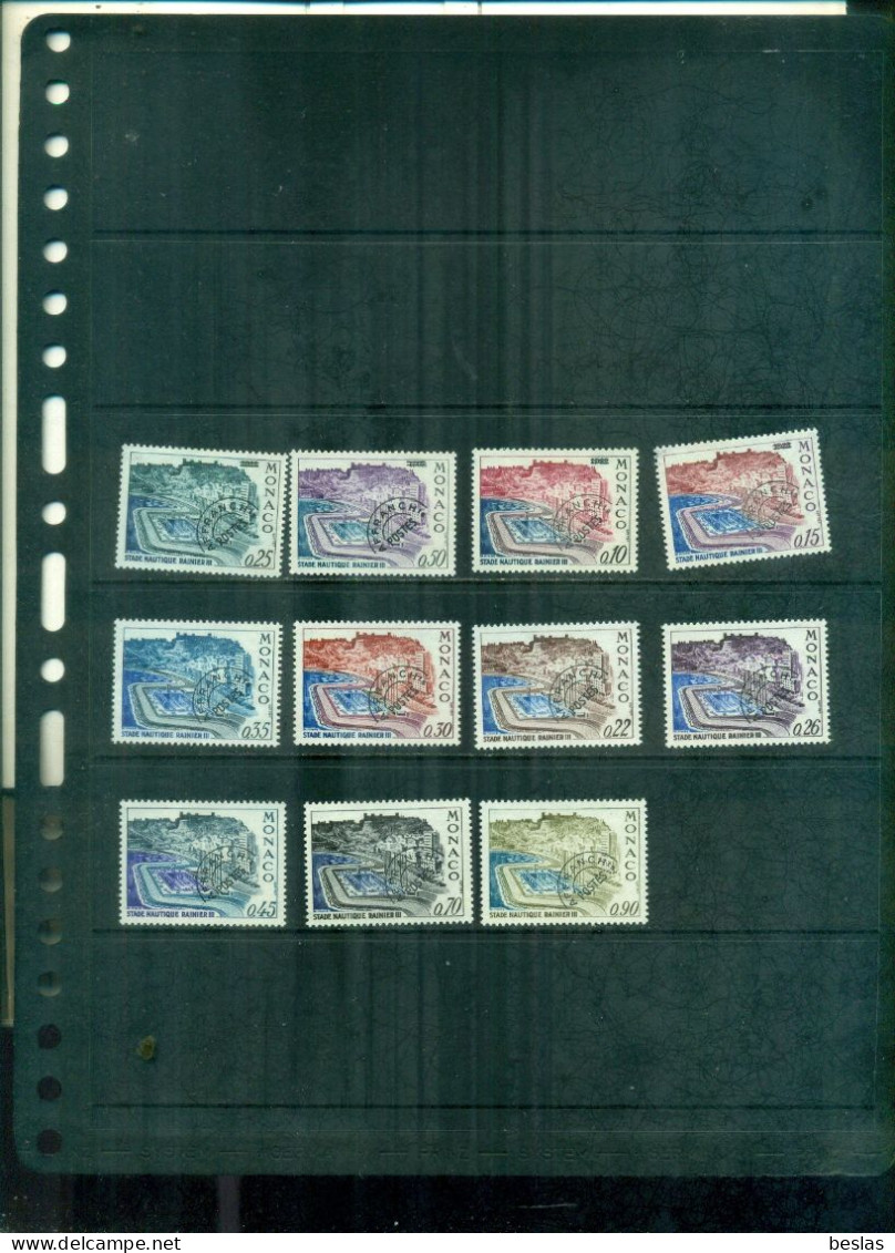 MONACO TIMBRES PREOBLITERES STADE NAUTIQUE RANIER III 11 VAL NEUFS A PARTIR DE 1,25 EUROS - Prematasellado