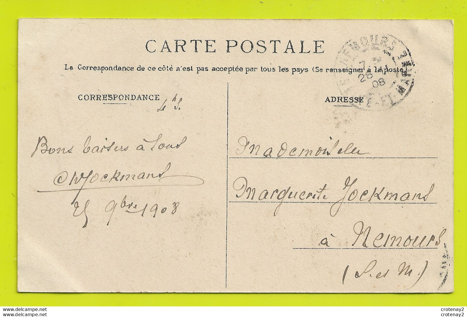 58 NEVERS N°83 Porte De Paris Attelage Cheval Et Chien MUR De PUB Pour Les Pneus Concours Je Sais Tout VOIR DOS En 1908 - Nevers