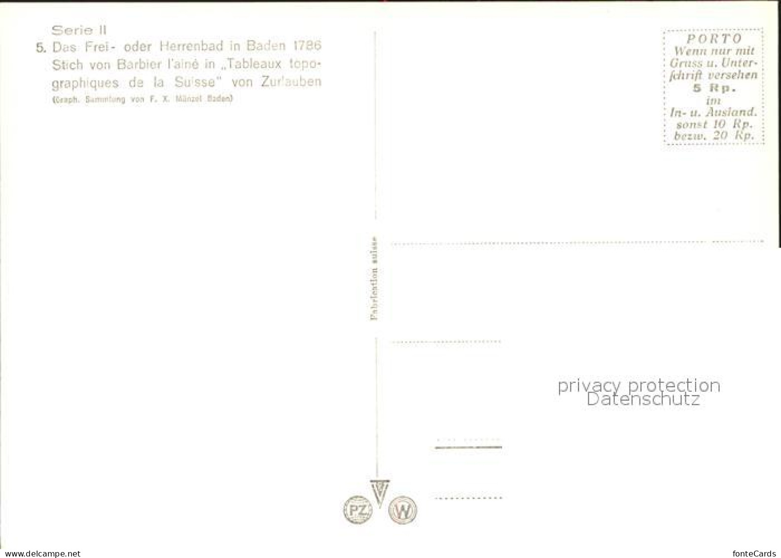 11621819 Baden AG Kuenstlerkarte Herrenbad Baden - Other & Unclassified