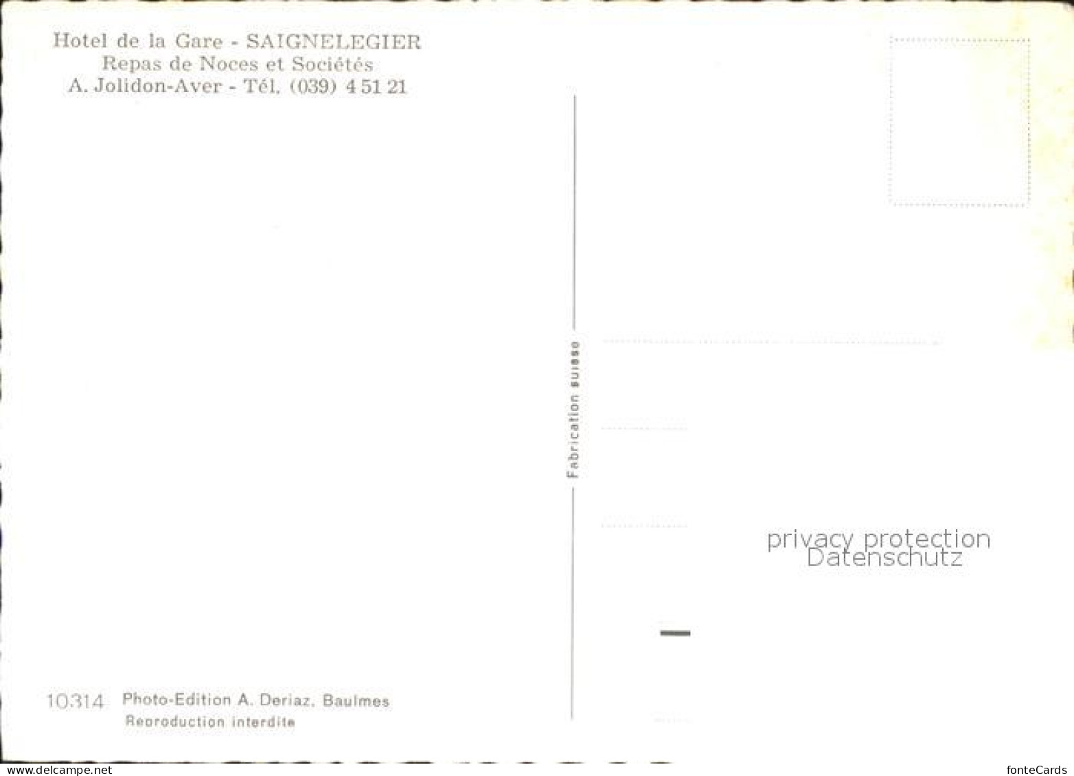 11621745 Saignelegier Hotel De La Gare Saignelegier - Other & Unclassified