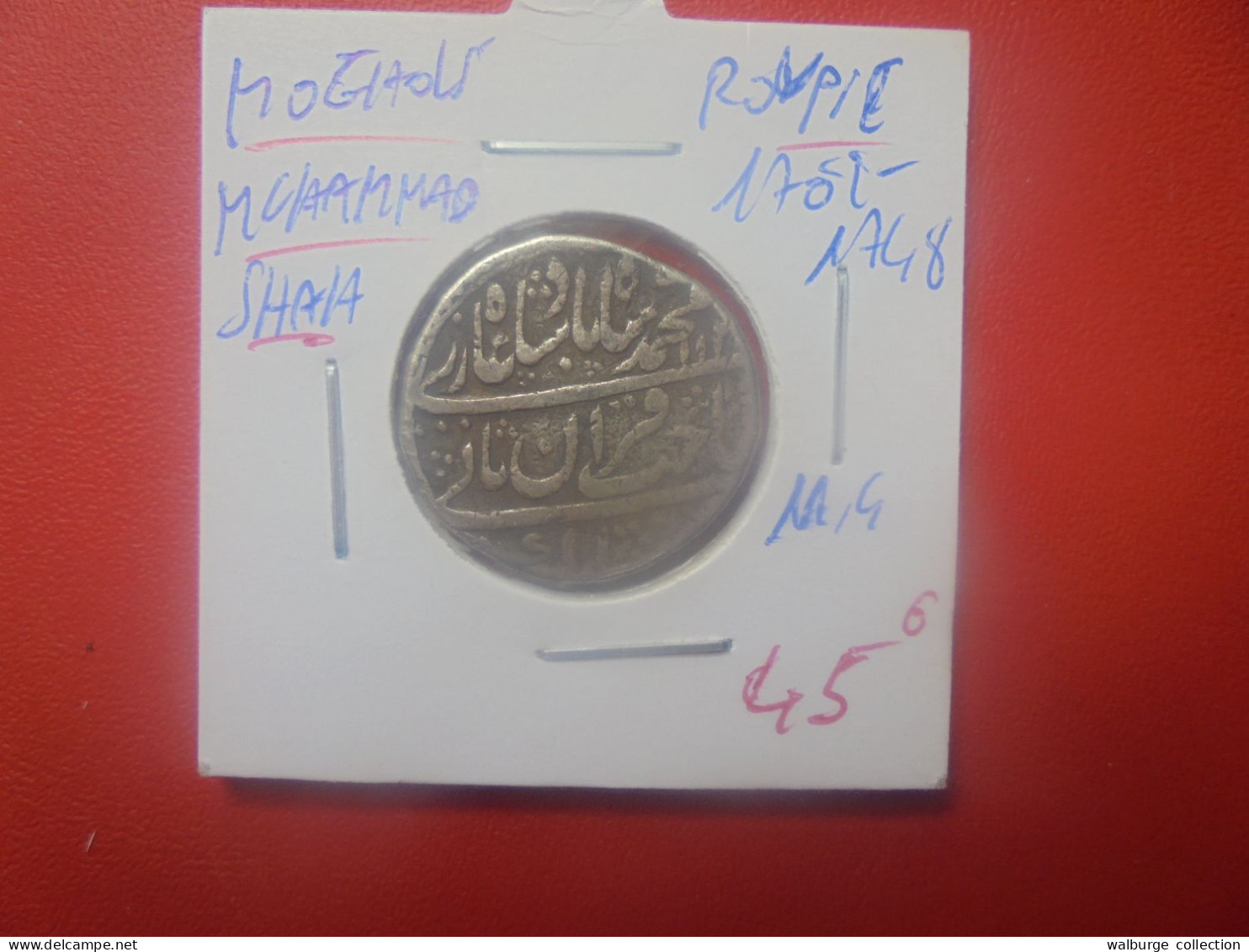 MOGHOLS MUHAMMAD SHAH (1702-1748) ROUPIE ARGENT (11,4 Gr) (A.2) - Indische Münzen