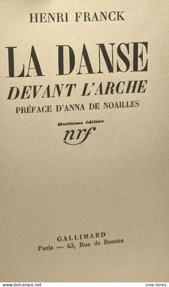 La Danse Devant L'arche - 8e éd - Other & Unclassified