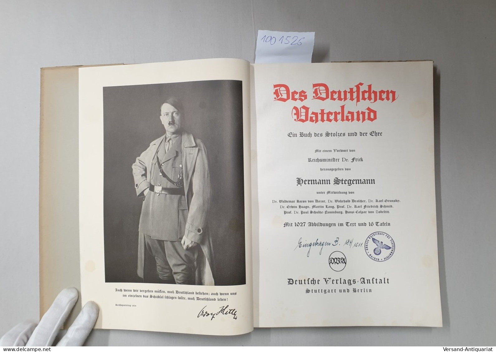Des Deutschen Vaterland Ein Buch Des Stolzes Und Der Ehre. - Other & Unclassified