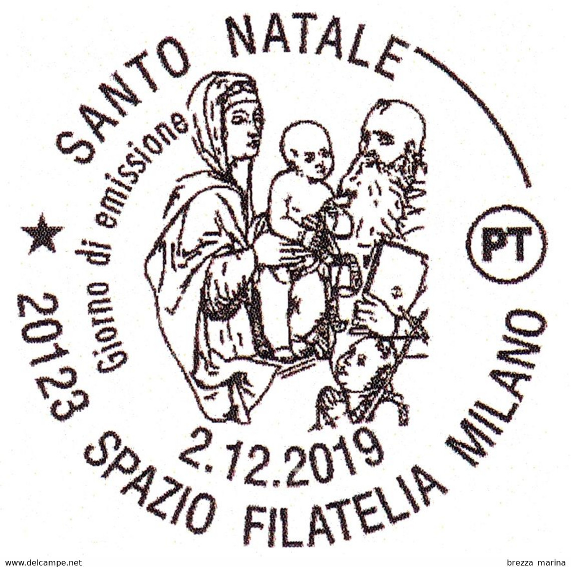 ITALIA - Usato - 2019 - Santo Natale - Madonna Con Bambino, San Giovannino E San Girolamo - B - 2011-20: Usati