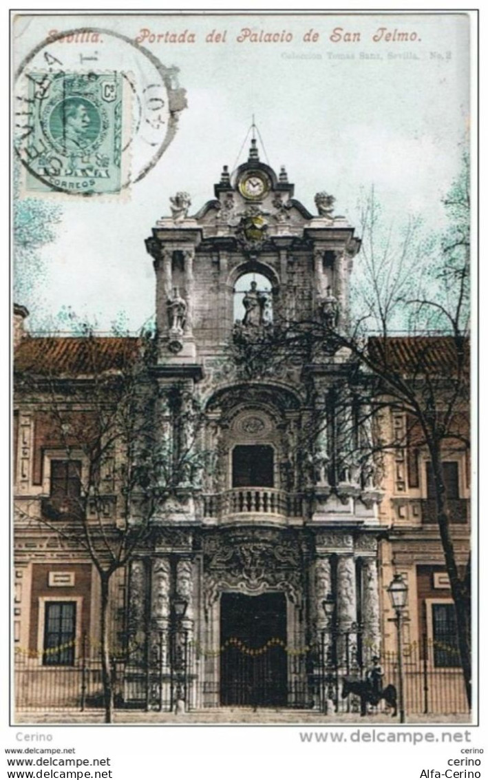 SEVILLA:  PORTADA  DEL  PALACIO  DE  SAN  TELMO  -  PARA  AUSTRIA  -  FP - Sevilla