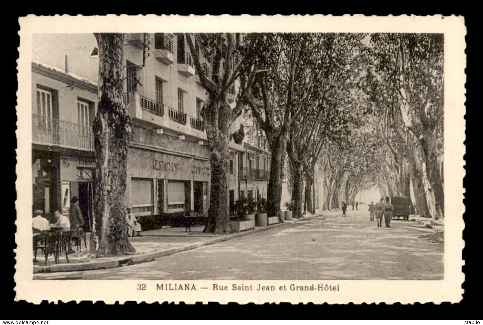 ALGERIE - MILIANA - RUE ST-JEAN ET GRAND HOTEL - Andere & Zonder Classificatie