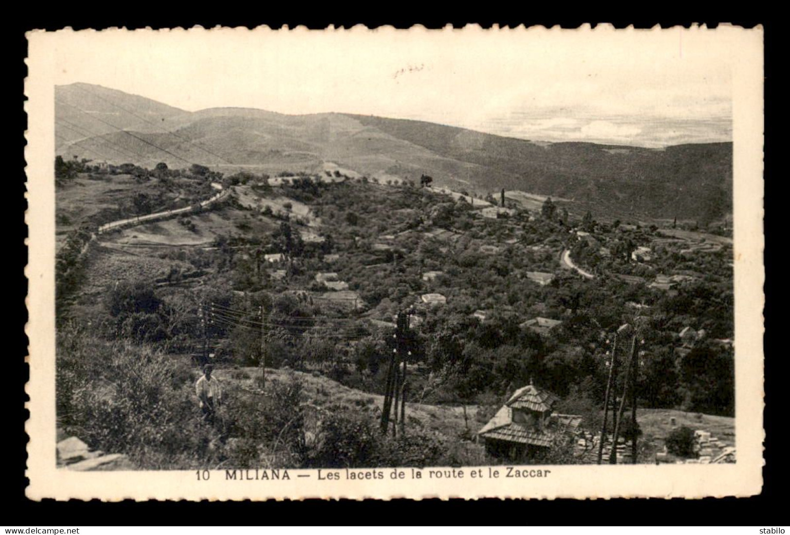 ALGERIE - MILIANA - LES LACETS DE LA ROUTE ET LE ZACCAR - CACHET 5E RGT TIRAILLEUR ALGERIEN - Sonstige & Ohne Zuordnung