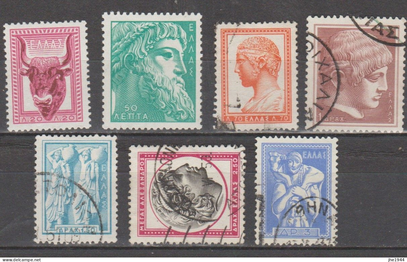 Grece N° 0669 à 674A  Art Antique Ensemble 7 Valeurs (voir Detail) - Used Stamps