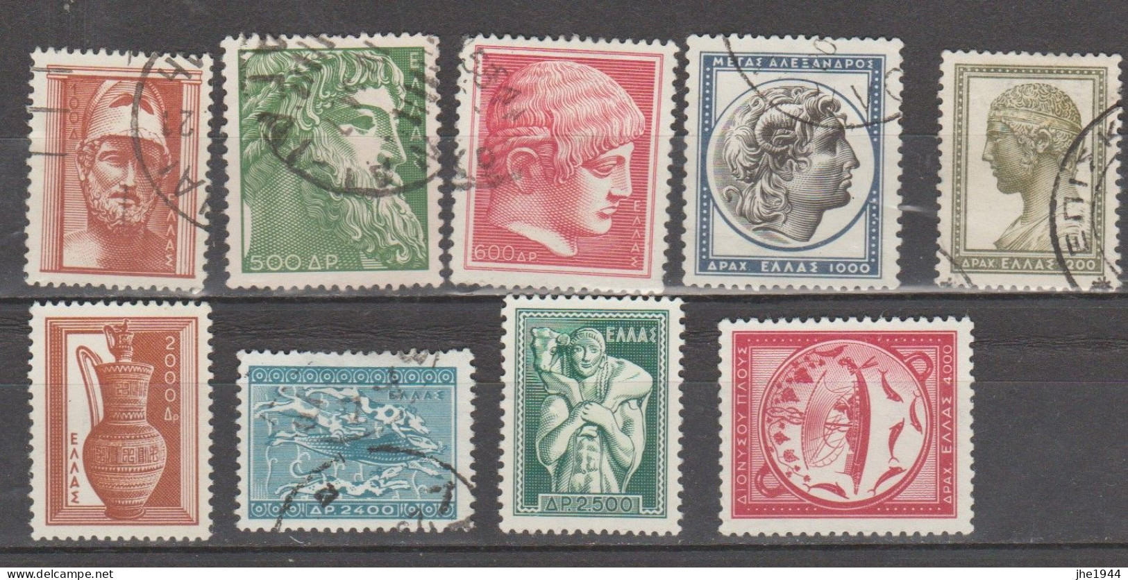 Grece N° 0592 à 603 Art Antique Ensemble 9 Valeurs (voir Detail) - Used Stamps