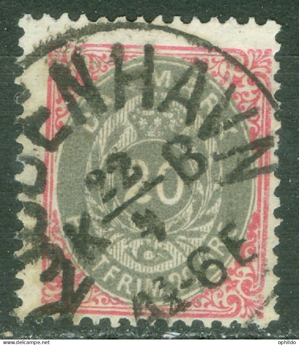 Danemark   Yvert  26 A    Ou Michel  28 IYA     Ob TB      Dent 14 Par 13.50   - Oblitérés