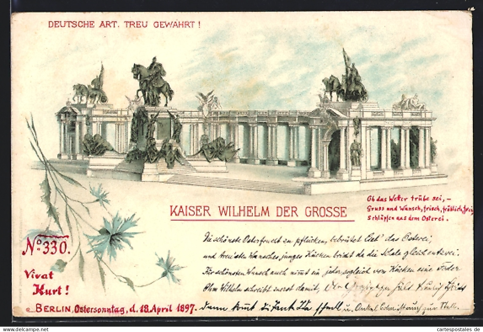 AK Berlin, Denkmal Kaiser Wilhelm Der Grosse  - Mitte