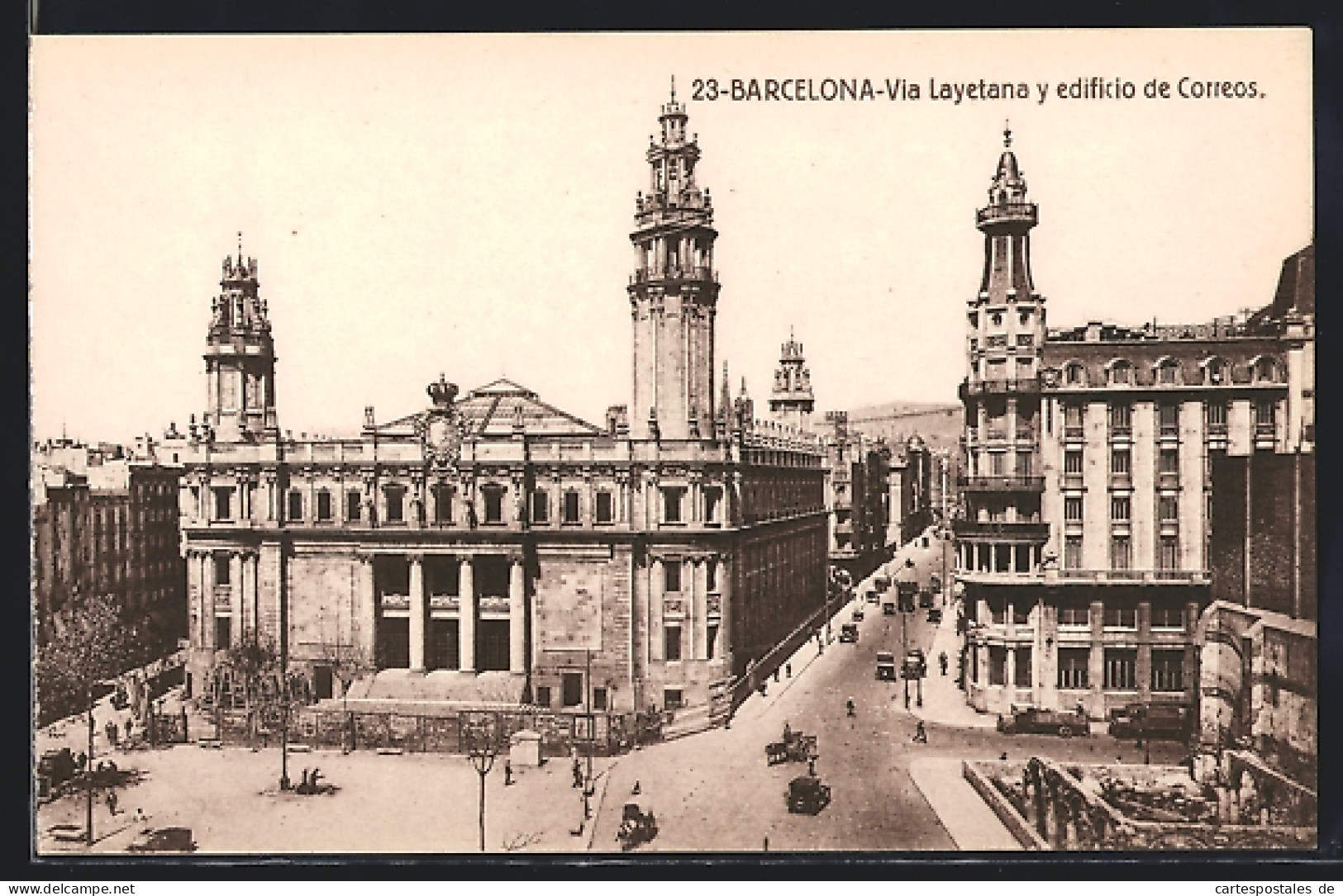 Postal Barcelona, Via Layetana Y Edificio De Correos  - Barcelona