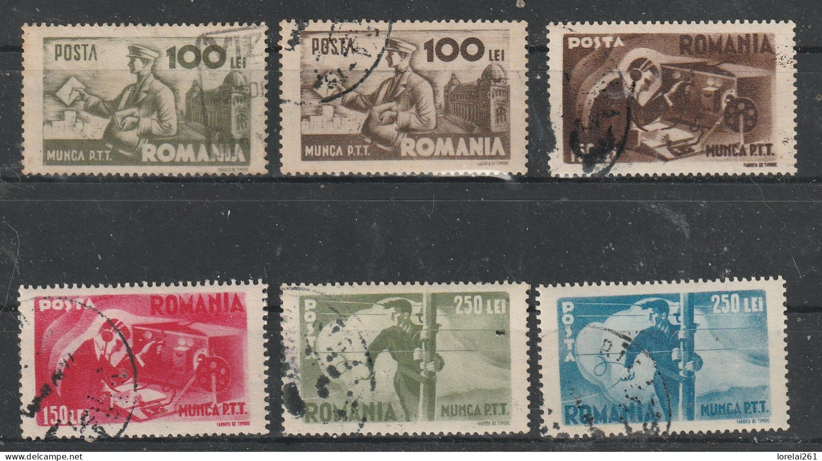 1945 -  Travailler à La Poste Mi No 867/872 - Used Stamps