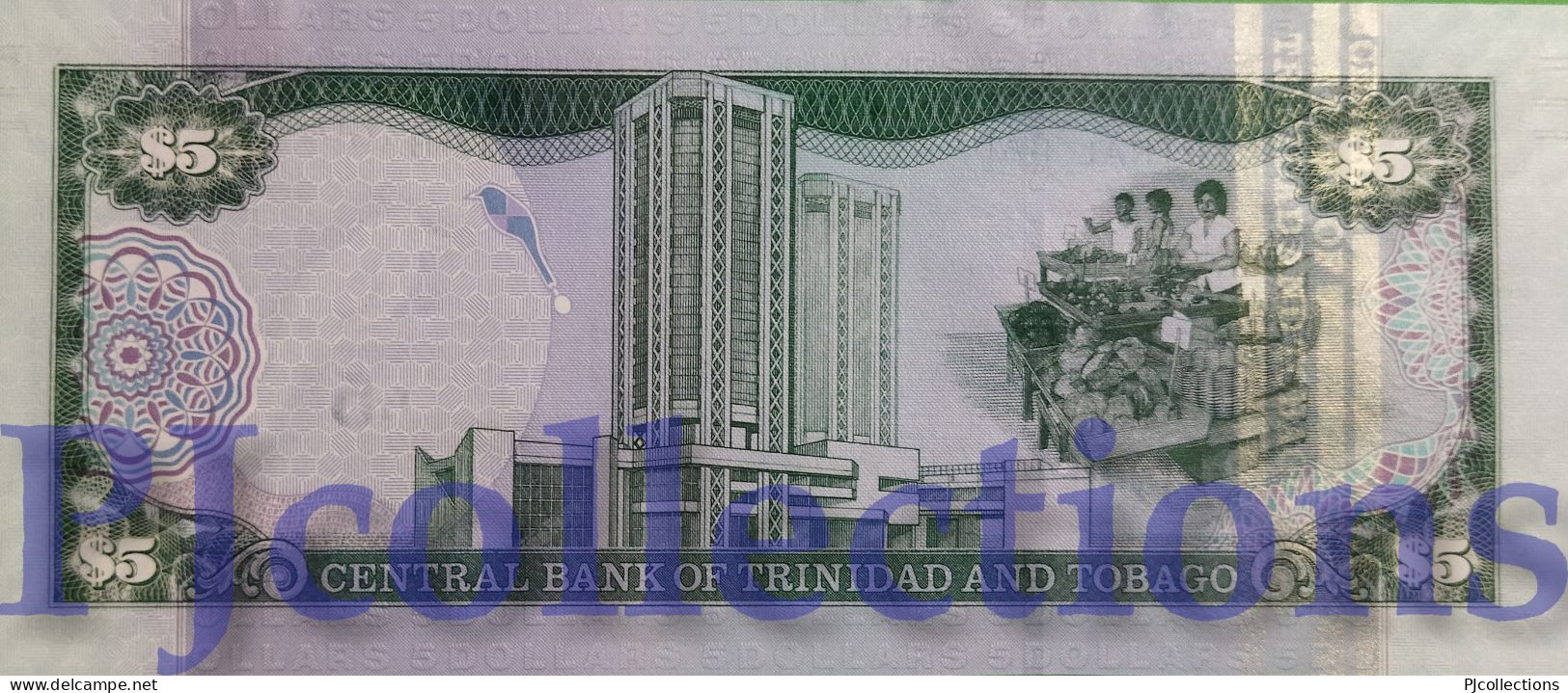 TRINIDAD & TOBAGO 5 DOLLARS 2006 PICK 47c UNC - Trinidad En Tobago