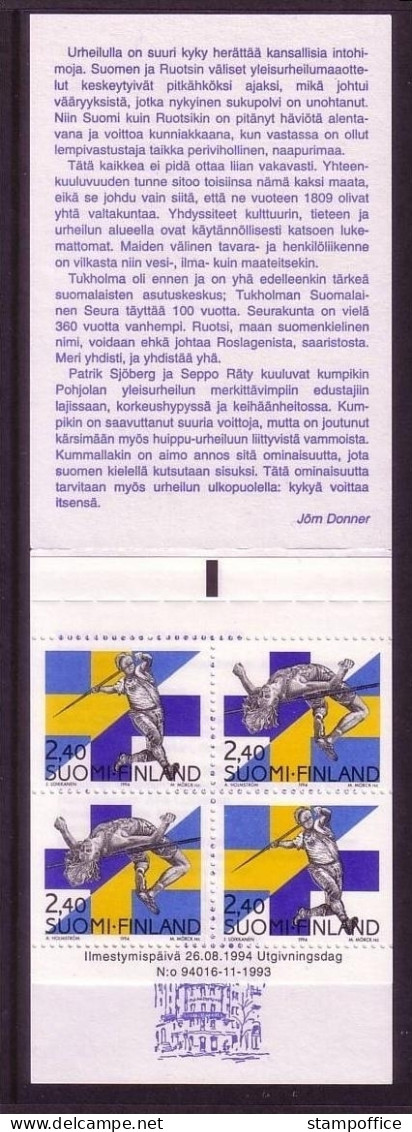 FINNLAND MH 37 POSTFRISCH(MINT) LEICHTATHLETIK 1994 - Postzegelboekjes
