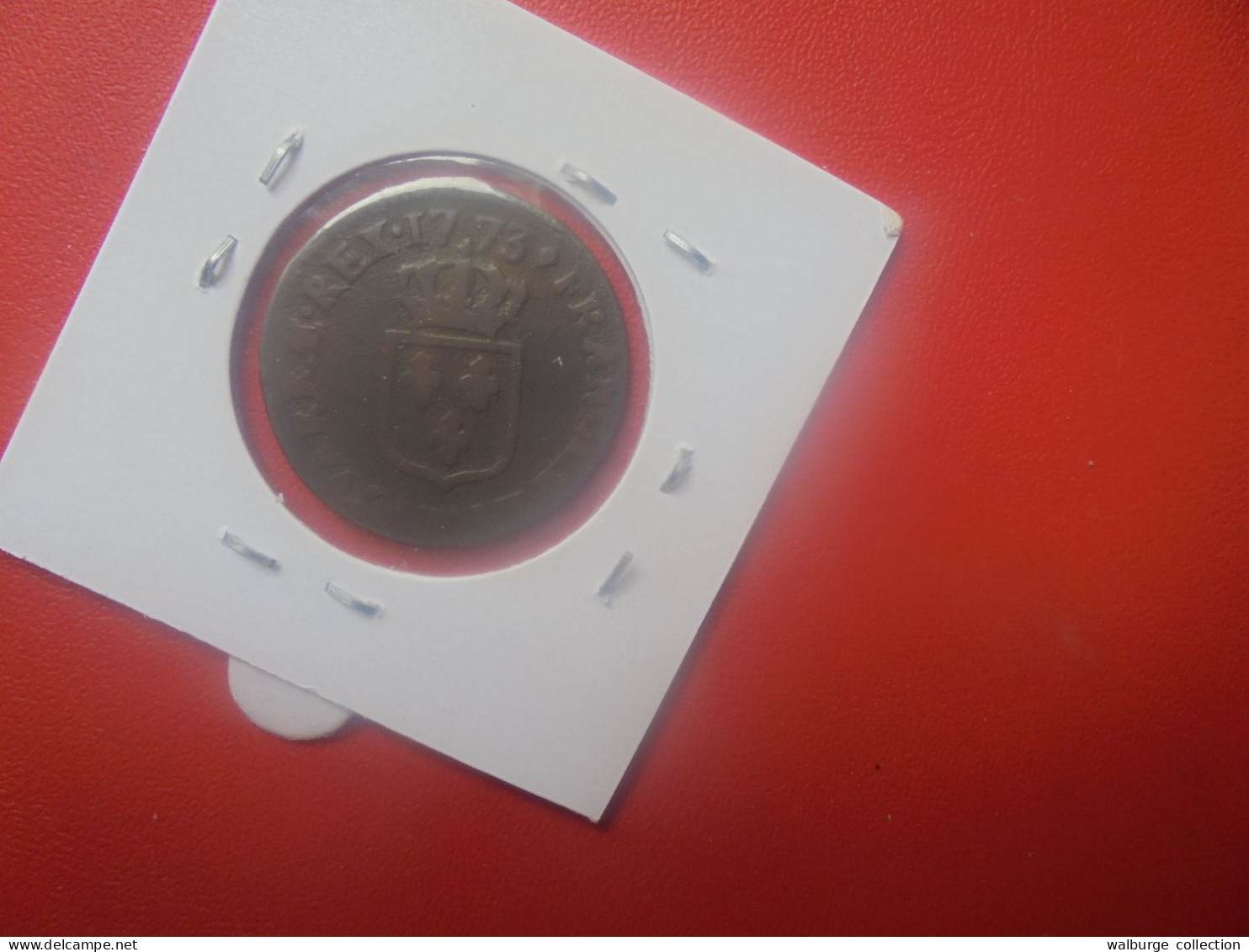 LOUIS XV 1/2 SOL 1773 "W" RARE ! (A.2) - 1715-1774 Louis  XV The Well-Beloved
