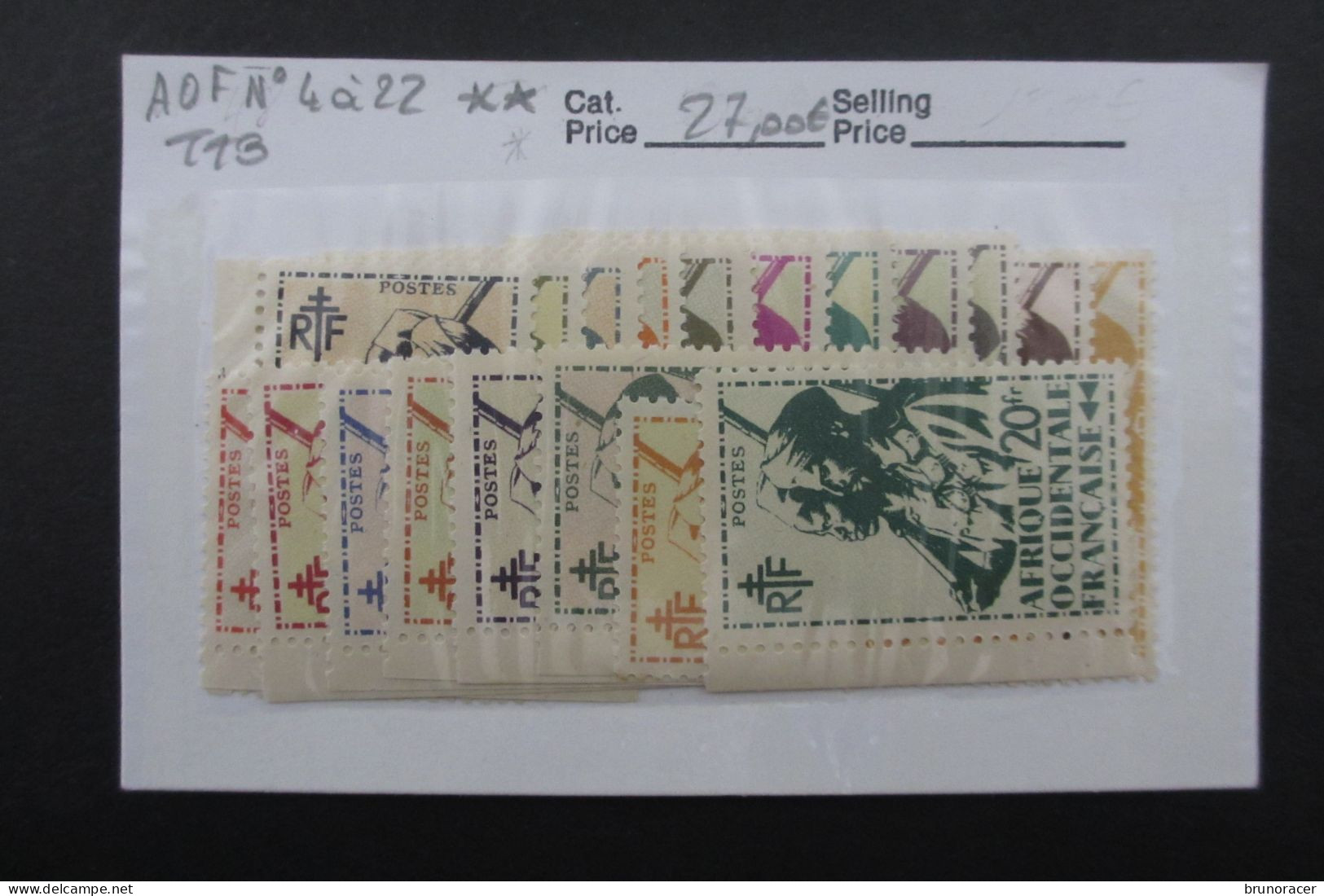 A.O.F. N°4 à 22 NEUF** TB COTE 27 EUROS VOIR SCANS - Unused Stamps