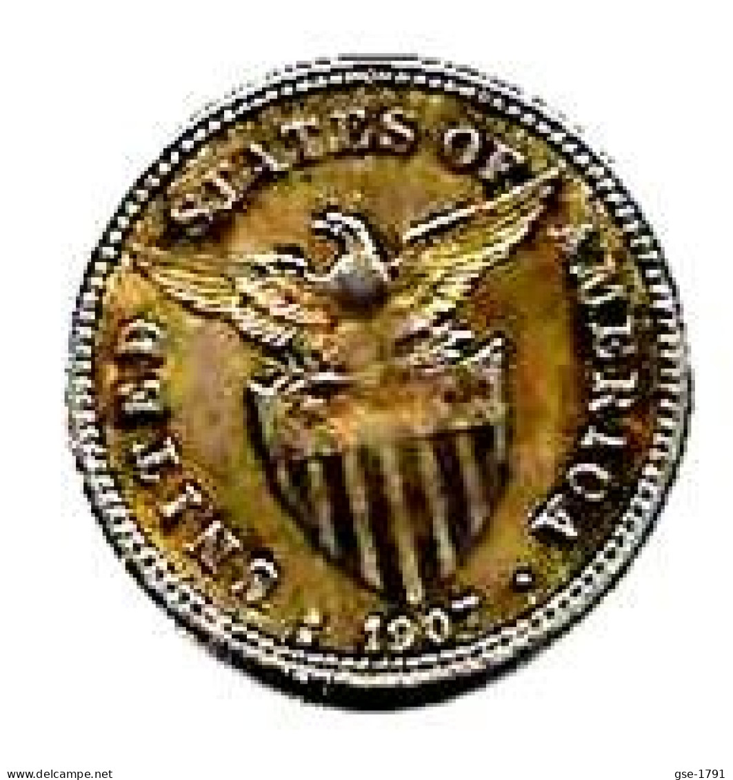 PHILIPPINES  US. Administration  20  Centavos  Eagle  KM166  Année 1907s  Ag. 0.900 - Philippines